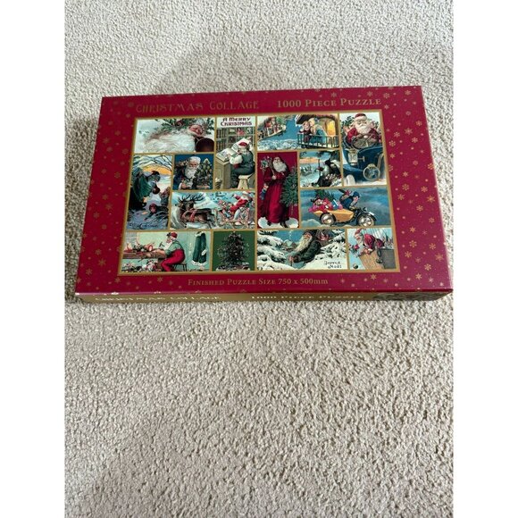 NIB Christmas Collage | 1000 Piece Jigsaw Puzzle | Vintage Robert Frederick - Picture 1 of 4